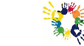 colored hand prints